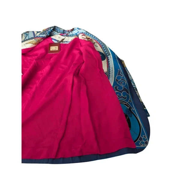 ETRO $2420 Colorful Multi-Print Silk Blazer Luxury Italian 42/6 Rare Artsy NWT - Picture 13 of 16